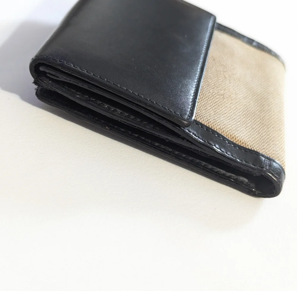 Gucci Vintage Leather & Canvas Wallet - Picture 4 of 12